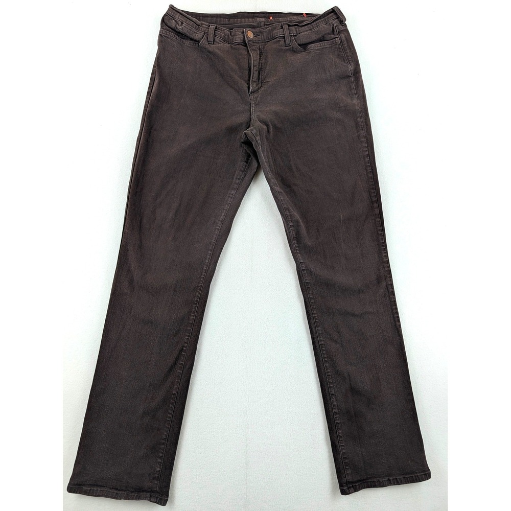 NYDJ Not Your Daughters Jeans Womens 18 Brown Straight Leg Stretch Made USA